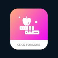 Apple Book Education Mobile App Button Android and IOS Glyph Version vector