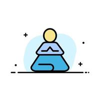 Fast Meditation Training Yoga  Business Flat Line Filled Icon Vector Banner Template