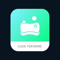 Cleaning Hygienic Sponge Mobile App Button Android and IOS Glyph Version vector
