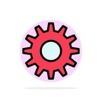 Cog Gear Setting Abstract Circle Background Flat color Icon vector