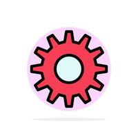 Cog Gear Setting Abstract Circle Background Flat color Icon vector