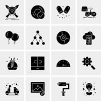 16 Universal Business Icons Vector Creative Icon Illustration to use in web and Mobile Related project