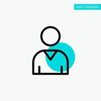 Avatar Interface User turquoise highlight circle point Vector icon