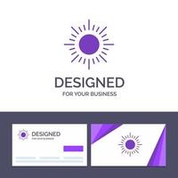 Creative Business Card and Logo template Sun Sunrise Sunset Vector Illustration