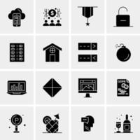 16 Universal Business Icons Vector Creative Icon Illustration to use in web and Mobile Related project