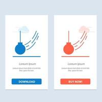 columpio de péndulo movimiento de bola atada azul y rojo descargar y comprar ahora plantilla de tarjeta de widget web vector