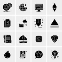 16 Universal Business Icons Vector Creative Icon Illustration to use in web and Mobile Related project