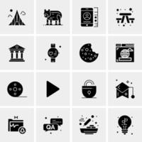 16 Universal Business Icons Vector Creative Icon Illustration to use in web and Mobile Related project