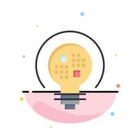 Data Insight Light Bulb Abstract Flat Color Icon Template vector