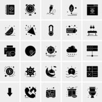 25 iconos de negocios universales vector ilustración de icono creativo para usar en proyectos relacionados con la web y dispositivos móviles