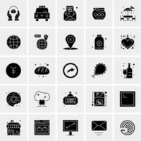 25 iconos de negocios universales vector ilustración de icono creativo para usar en proyectos relacionados con la web y dispositivos móviles