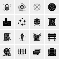 16 iconos de negocios universales vector ilustración de icono creativo para usar en proyectos relacionados con la web y dispositivos móviles