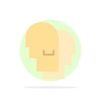 Hat Human Empathy Feelings Abstract Circle Background Flat color Icon vector