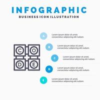 Code Learning Code Learning Education Blue Infographics Template 5 Steps Vector Line Icon template