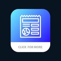 Basic Document Globe Ui Mobile App Button Android and IOS Line Version vector