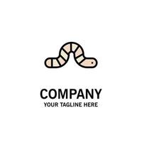 Animal Bug Insect Snake Business Logo Template Flat Color vector