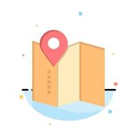 Location Map Service Pin Abstract Flat Color Icon Template vector