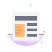 Document Basic Ui Abstract Flat Color Icon Template vector