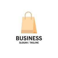 bolsa bolso compras comprar plantilla de logotipo de empresa color plano vector