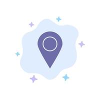 Location Marker Pin Blue Icon on Abstract Cloud Background vector