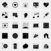 25 iconos de negocios universales vector ilustración de icono creativo para usar en proyectos relacionados con la web y dispositivos móviles