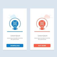 Bulb Light Idea Education  Blue and Red Download and Buy Now web Widget Card Template vector