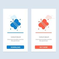 Butterfly Fly Spring Beauty  Blue and Red Download and Buy Now web Widget Card Template vector