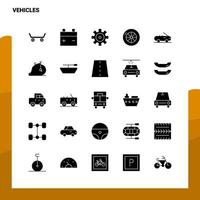 25 Vehicles Icon set Solid Glyph Icon Vector Illustration Template For Web and Mobile Ideas for business company