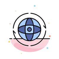 globo mundo tierra átomo conectar plantilla de icono de color plano abstracto vector