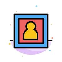 Photo Photographer Photography Portrait Abstract Flat Color Icon Template vector