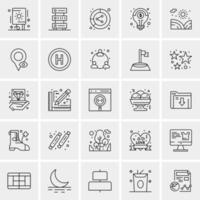 25 Universal Business Icons Vector Creative Icon Illustration to use in web and Mobile Related project