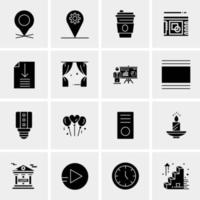 16 Universal Business Icons Vector Creative Icon Illustration to use in web and Mobile Related project