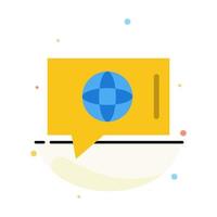 Chat World Technical Service Abstract Flat Color Icon Template vector