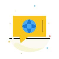 Chat World Technical Service Abstract Flat Color Icon Template vector