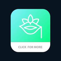 Lips Flower Plant Rose Spring Mobile App Button Android and IOS Line Version vector