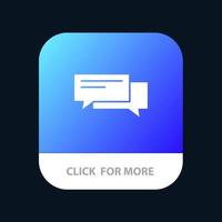 Chat Bubble Bubbles Communication Conversation Social Speech Mobile App Button Android and IOS Glyph Version vector