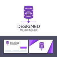 Creative Business Card and Logo template Dollar Server Money Computing Vector Illustration