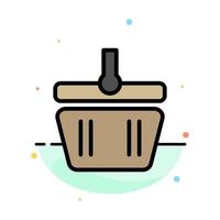 Basket Cart Shopping Spring Abstract Flat Color Icon Template vector