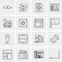 16 Universal Business Icons Vector Creative Icon Illustration to use in web and Mobile Related project