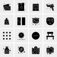 16 iconos de negocios universales vector ilustración de icono creativo para usar en proyectos relacionados con la web y dispositivos móviles