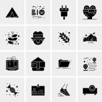 16 iconos de negocios universales vector ilustración de icono creativo para usar en proyectos relacionados con la web y dispositivos móviles