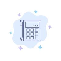 Accounting Account Calculate Calculation Calculator Financial Math Blue Icon on Abstract Cloud Background vector