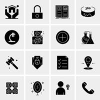 16 iconos de negocios universales vector ilustración de icono creativo para usar en proyectos relacionados con la web y dispositivos móviles