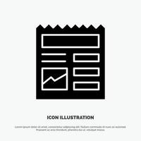 Document Basic Ui Picture solid Glyph Icon vector