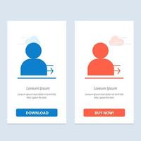 Man Arrow Left Right  Blue and Red Download and Buy Now web Widget Card Template vector