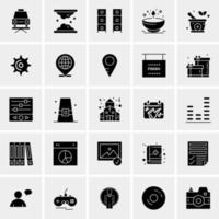 25 iconos de negocios universales vector ilustración de icono creativo para usar en proyectos relacionados con la web y dispositivos móviles