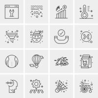 16 Universal Business Icons Vector Creative Icon Illustration to use in web and Mobile Related project