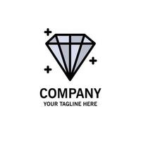 Diamond Jewel User Business Logo Template Flat Color vector