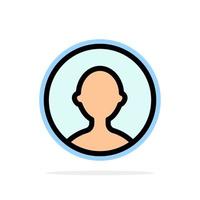 Avatar User Profile Abstract Circle Background Flat color Icon vector
