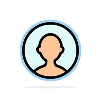 Avatar User Profile Abstract Circle Background Flat color Icon vector